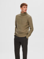 Load image into Gallery viewer, Mermaid Melange Axel Knit Roll Neck Jumper
