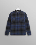Load image into Gallery viewer, Navy/Blue Dusk Check Whiting Overshirt
