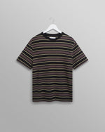 Load image into Gallery viewer, Charcoal Brush Stripe Dean SS Tee
