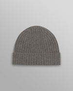 Load image into Gallery viewer, Grey Lambswool Fisherman Beanie
