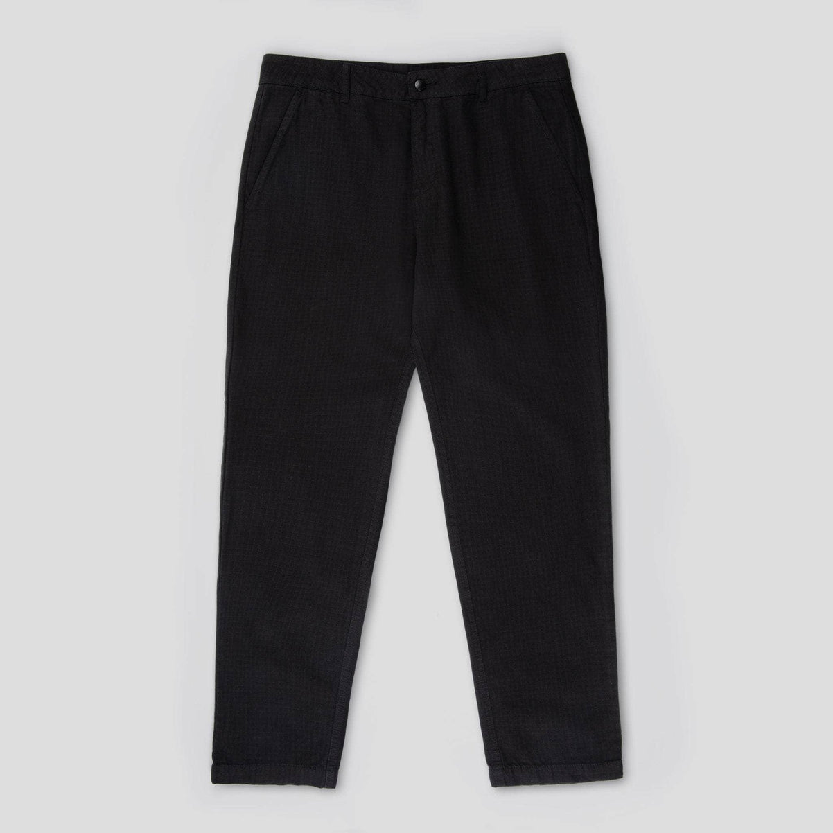 Black Relaxed Fit Ripstop Trousers
