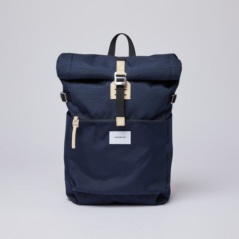 Navy/Natural Leather Ilon Backpack