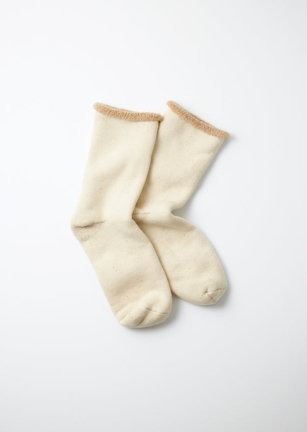 Ivory/Beige Double Face Cozy Sleeping Socks