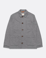 Load image into Gallery viewer, Station Jacket Brushed Herringbone Blue Nights
