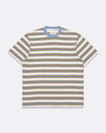 Load image into Gallery viewer, Whitstable Stripe Crew Neck T Shirt Allure Blue
