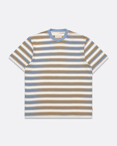 Whitstable Stripe Crew Neck T Shirt Allure Blue