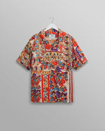 Load image into Gallery viewer, Didcot Short Sleeve Shirt Red Multi Tile Print
