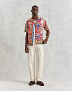 Load image into Gallery viewer, Didcot Short Sleeve Shirt Red Multi Tile Print
