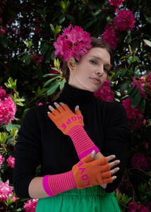 Orange/Pink Love Hope Gloves