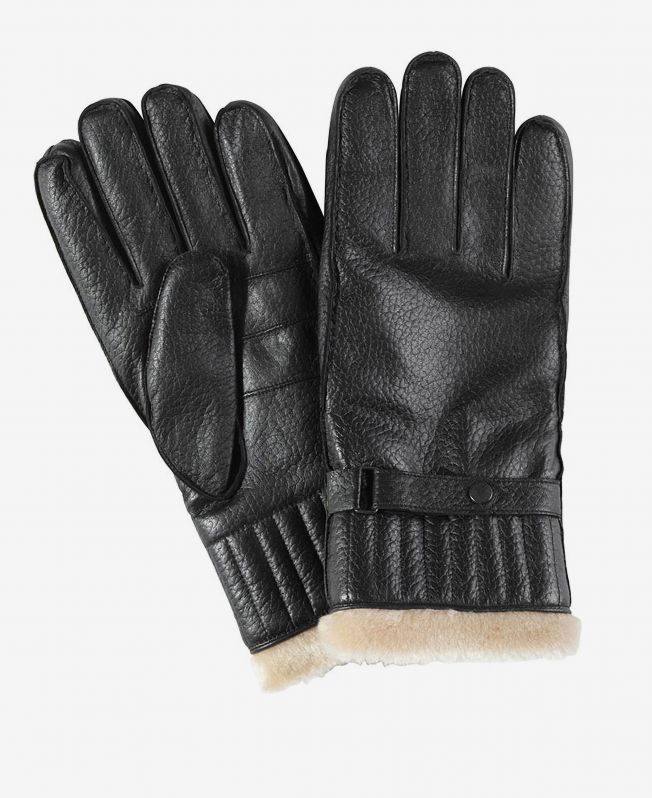 Black Leather Utility Gloves