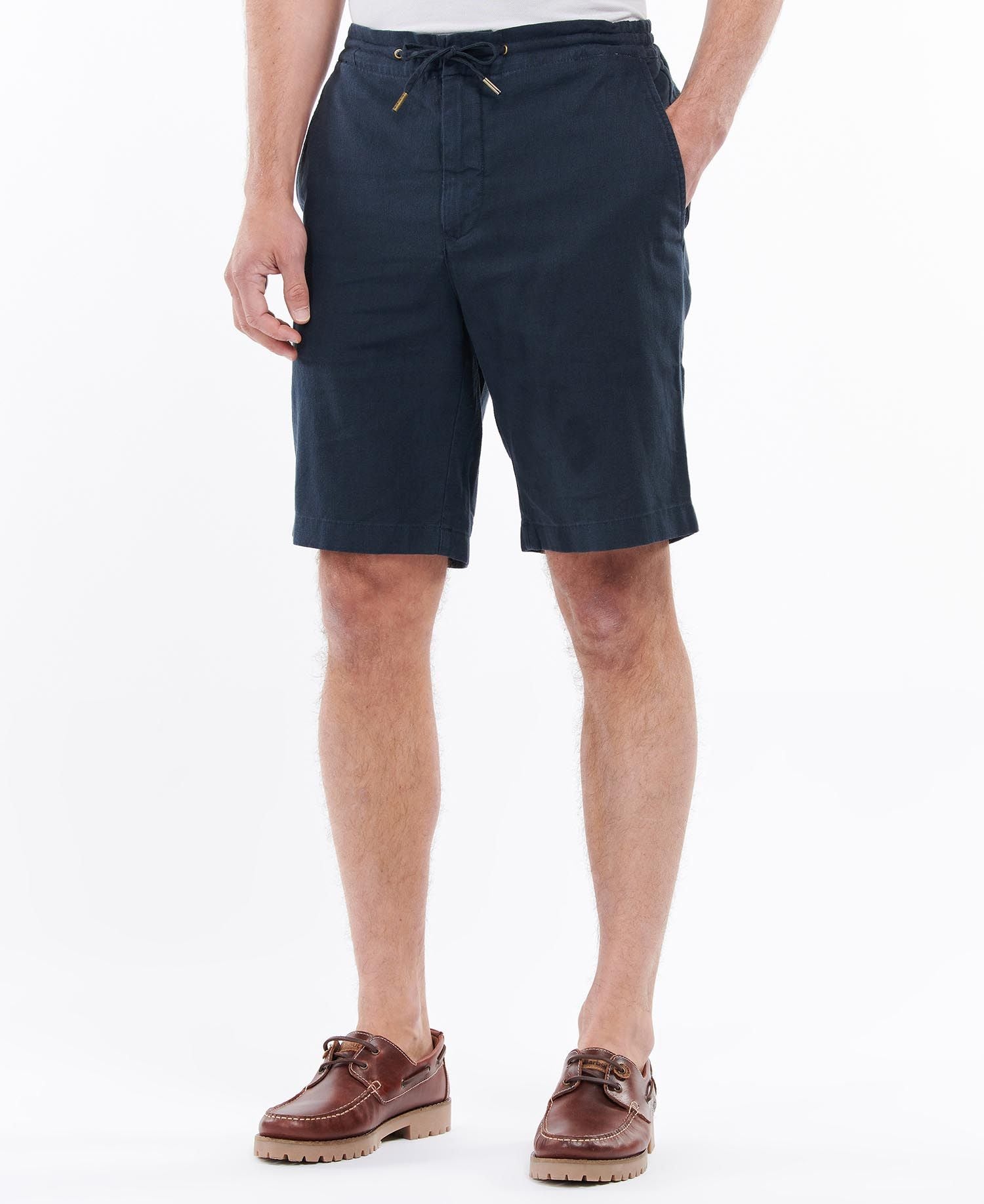 Linen Cotton Mix Shorts Classic Navy