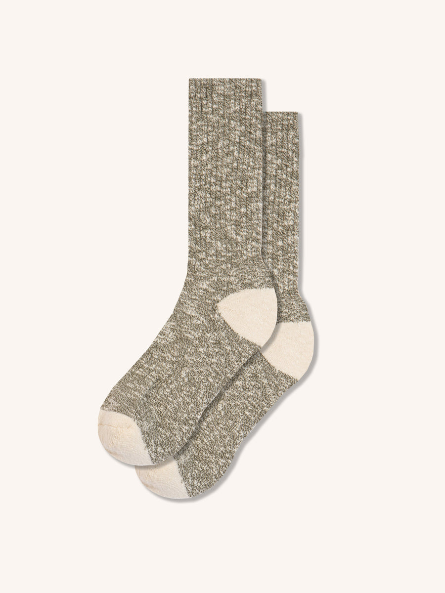 Olive Marl Elgin Cotton Socks