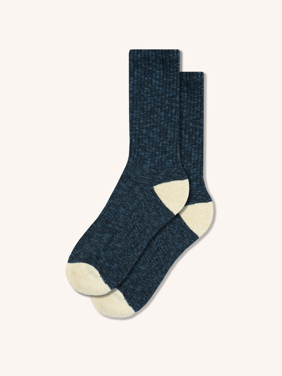 Navy Marl Elgin Cotton Socks