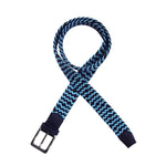 Load image into Gallery viewer, Light Blue and Navy Zig Zag Woven Belt
