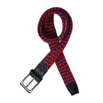 Load image into Gallery viewer, Red and Blue Zig Zag Woven Belt
