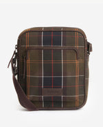 Load image into Gallery viewer, Tartan &amp; Leather Cross Body Bag
