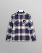 Load image into Gallery viewer, Navy Astro Check Whiting Overshirt
