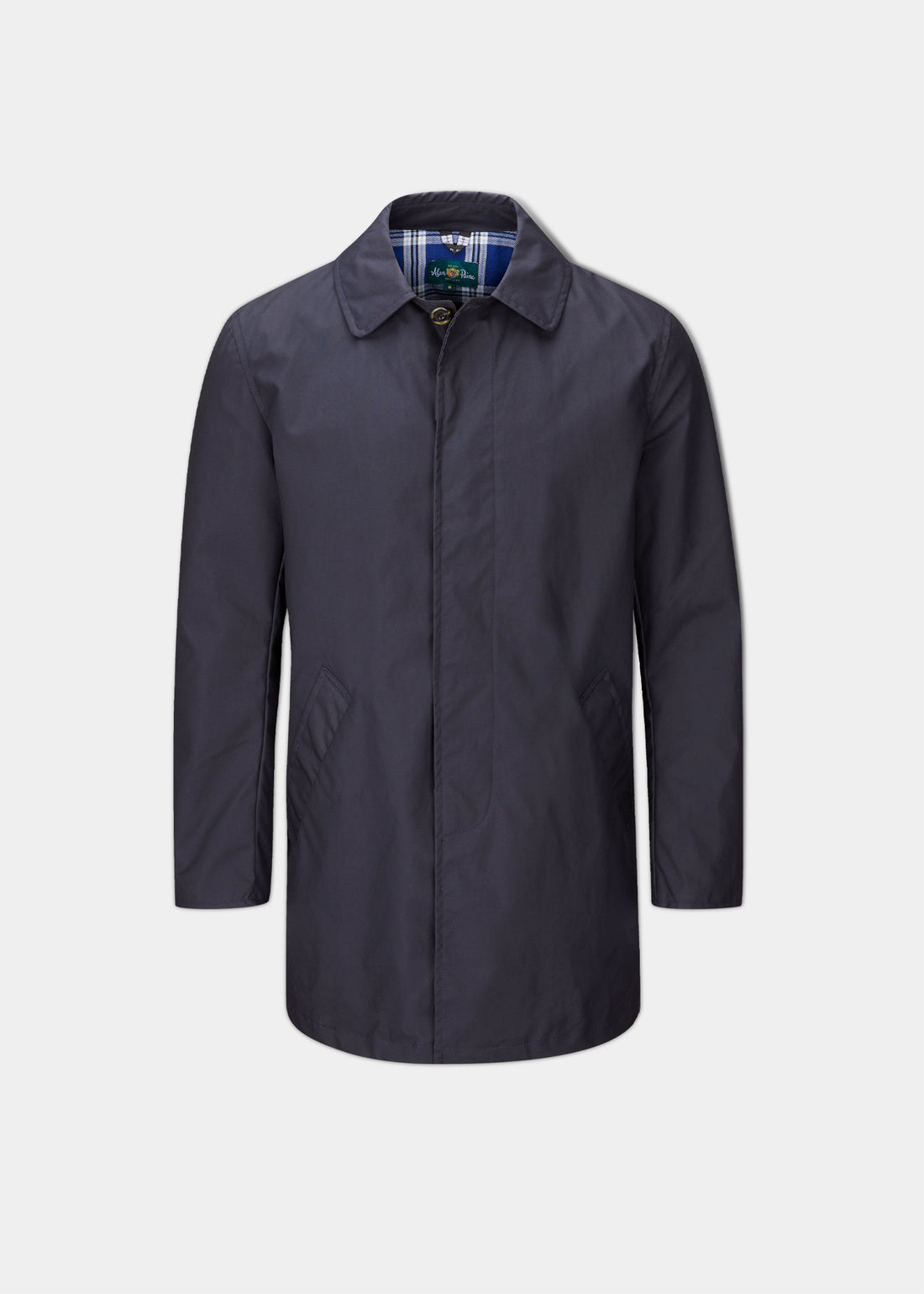 Dark Navy Gorston 3/4 Length Raincoat