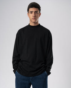 Black Lèrias Longsleeve Mockneck T Shirt