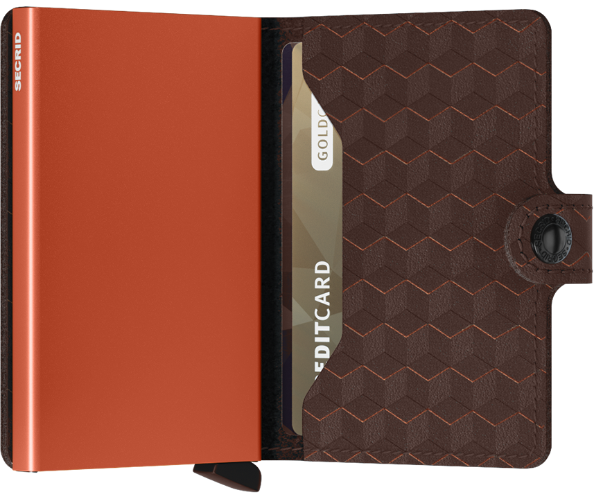 Optical Brown-Orange Mini Wallet