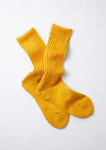 Load image into Gallery viewer, Yellow Loose Pile Crew Socks

